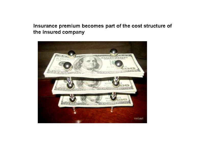 Insurance premium becomes part of the cost structure of the insured company